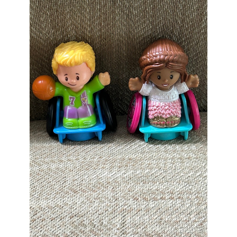 Fisher Price Little People Wheelchair Figures Basketball Boy Girl GLT75 Set of 2